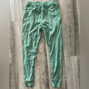 Green alphalete joggers